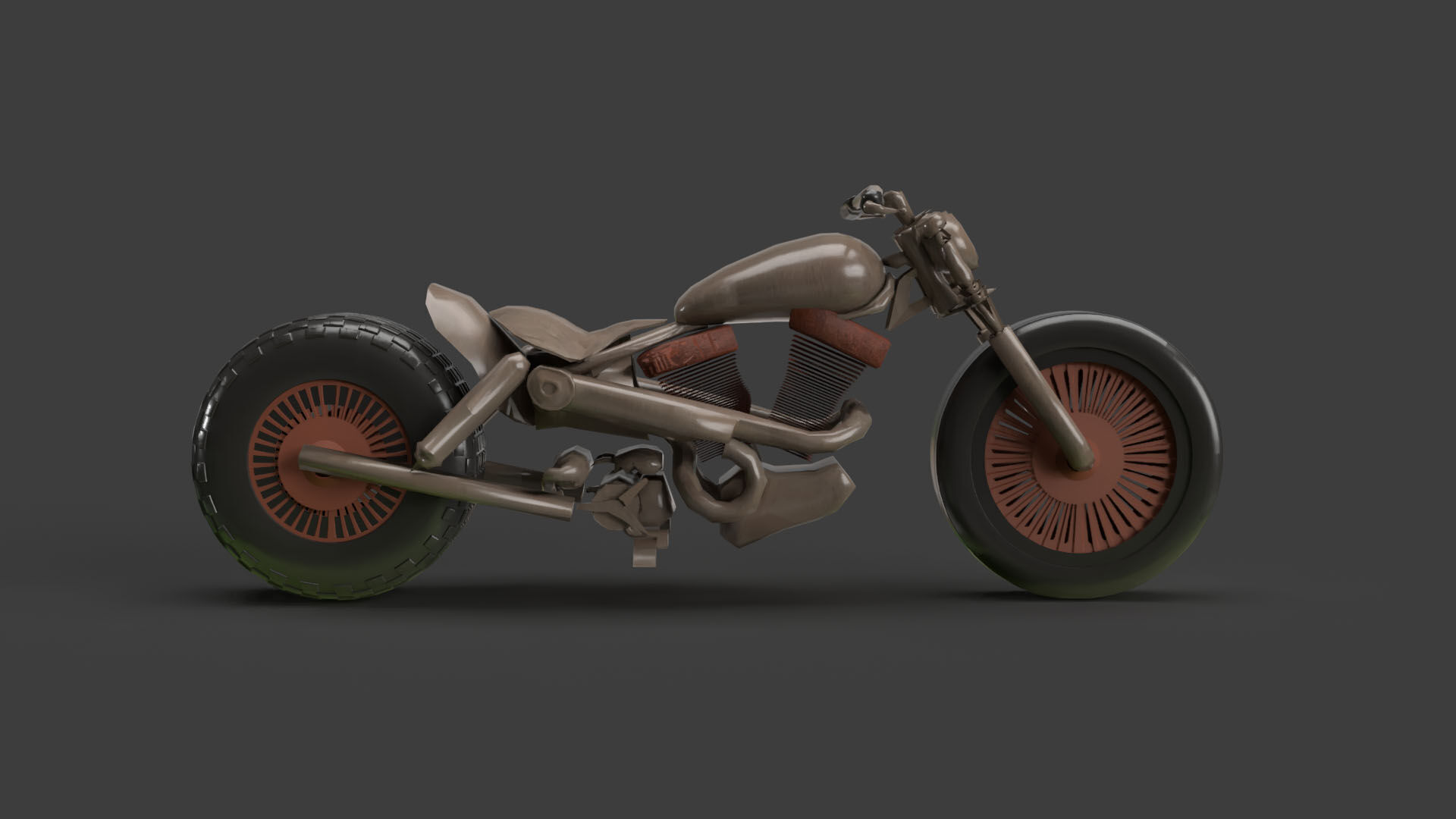 Scrap Motorcycle 3D model_5