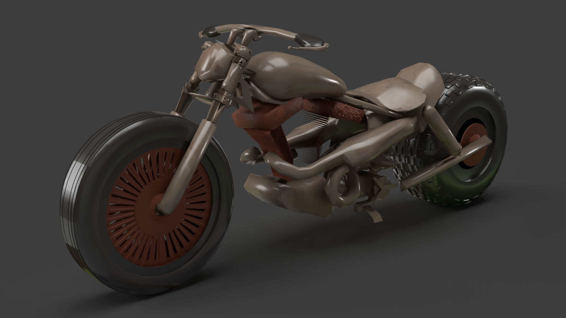 Scrap Motorcycle 3D model_9
