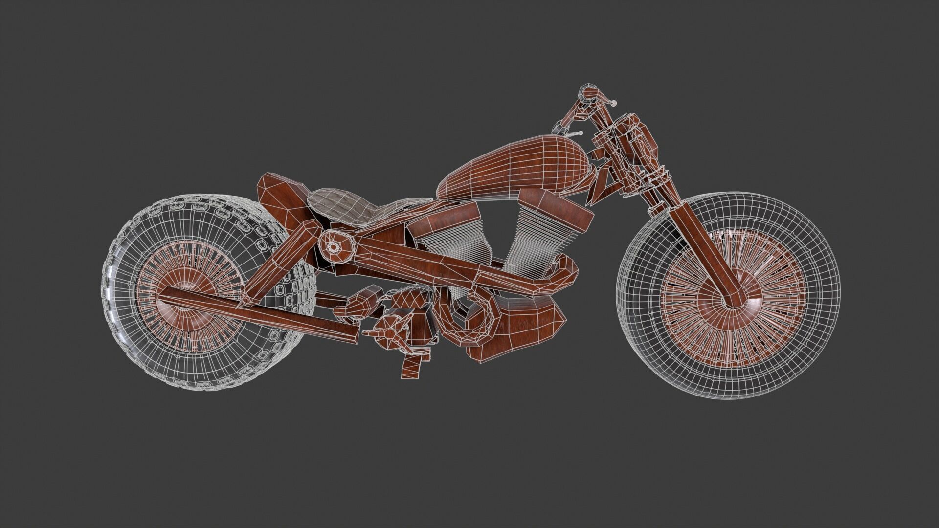 Scrap Motorcycle 3D model_4