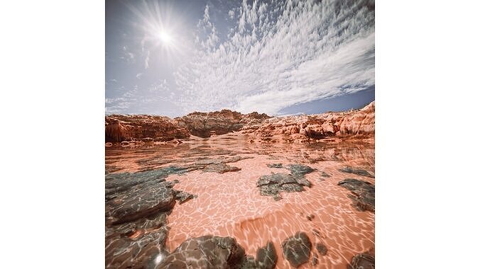 Tileable Rocky And Sandy Beach Desert Terrain 3D Model Low-poly 3D model