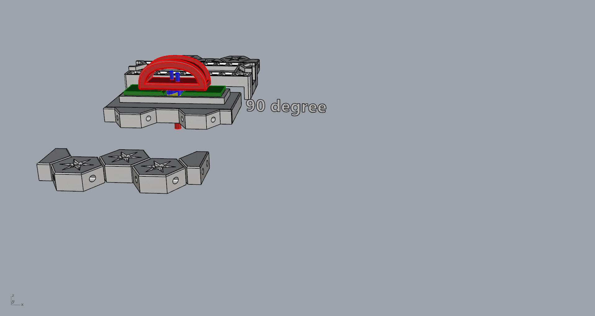 Honeycomb Beehaved Ribbon Chain bracelet 3D print model_21