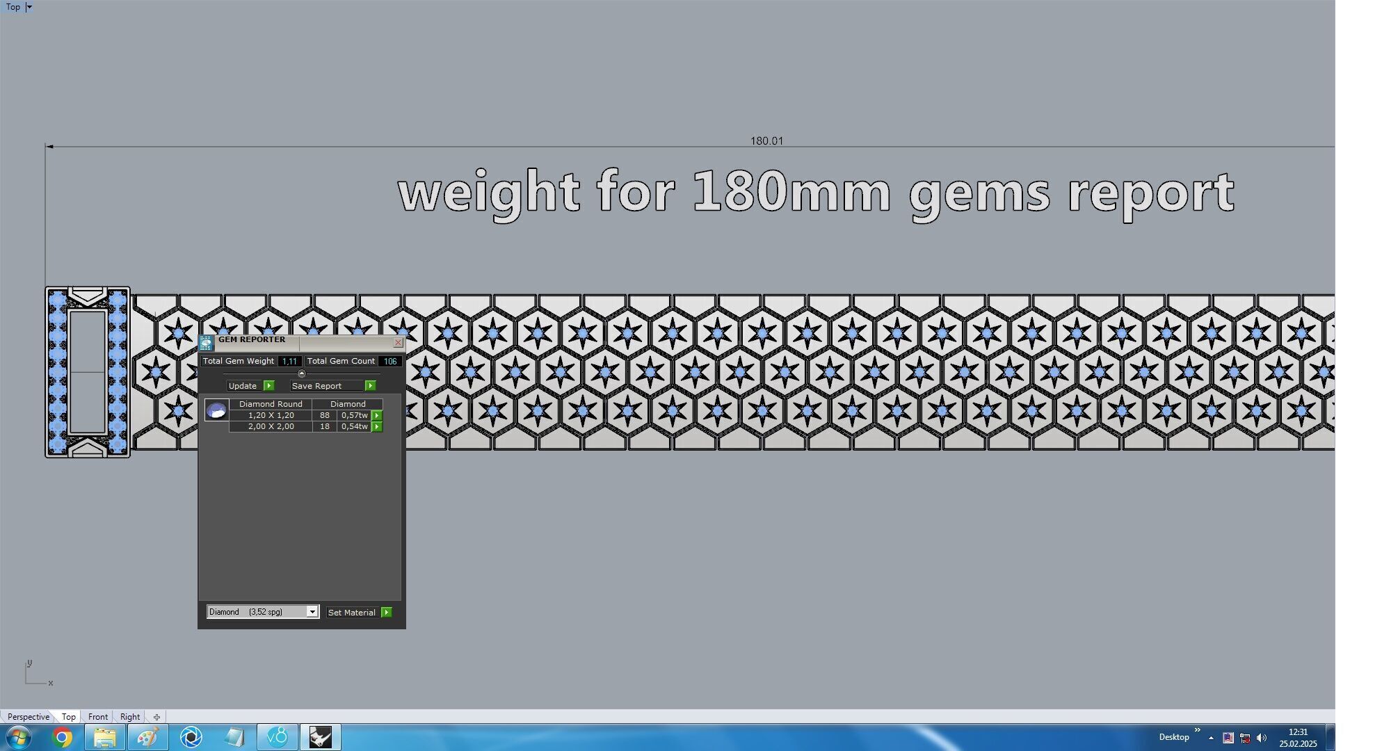 Honeycomb Beehaved Ribbon Chain bracelet 3D print model_29