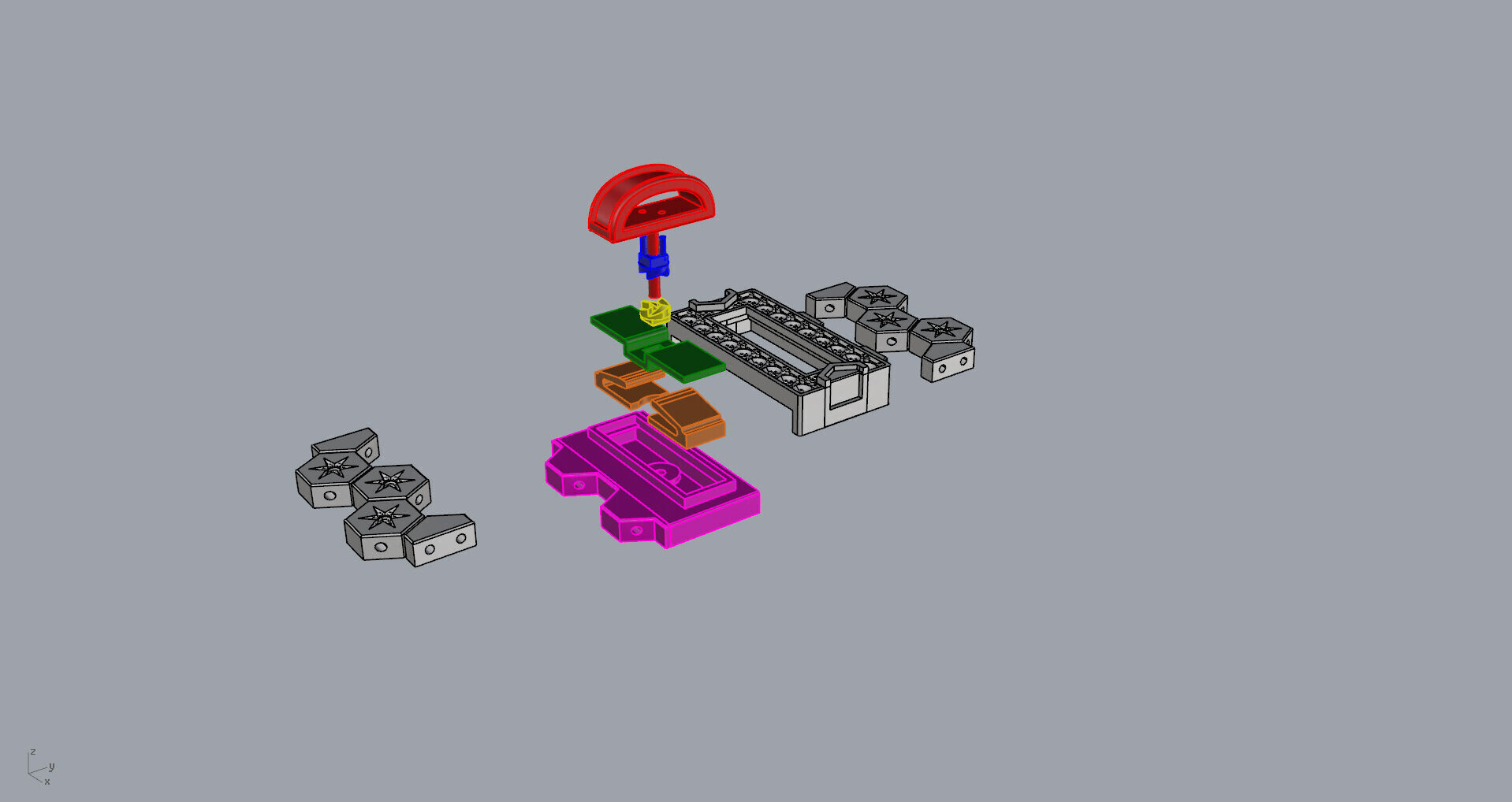 Honeycomb Beehaved Ribbon Chain bracelet 3D print model_13