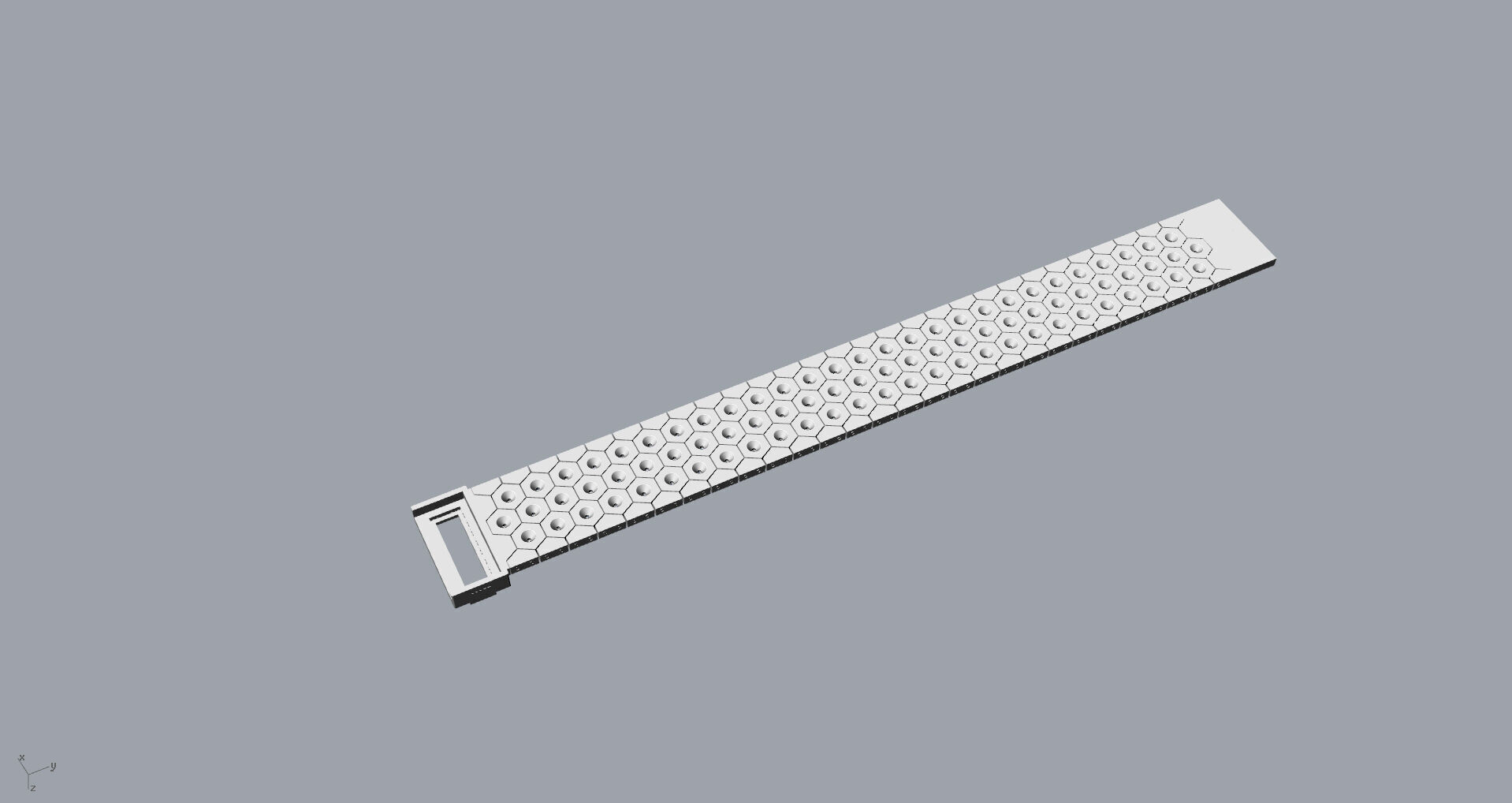 Honeycomb Beehaved Ribbon Chain bracelet 3D print model_24