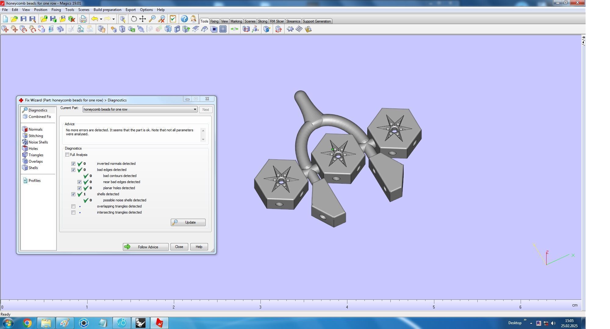 Honeycomb Beehaved Ribbon Chain bracelet 3D print model_32