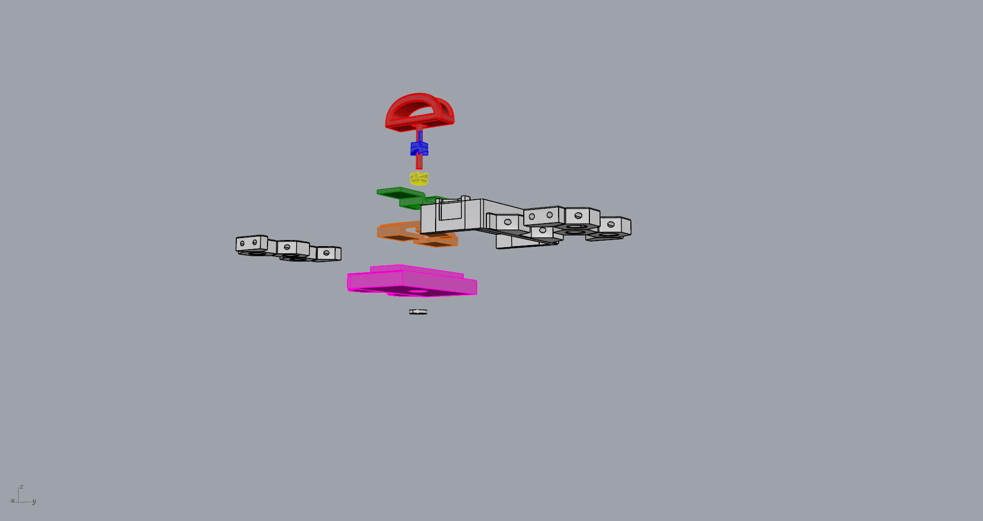 Honeycomb Beehaved Ribbon Chain bracelet 3D print model_18