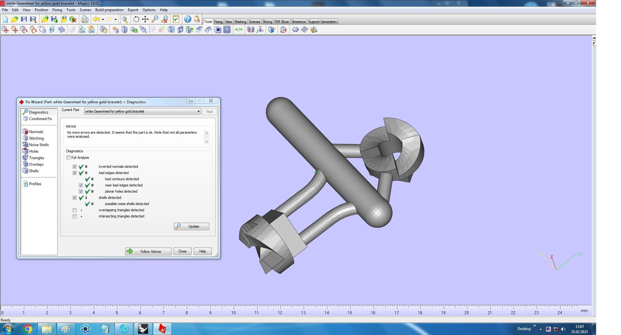 Honeycomb Beehaved Ribbon Chain bracelet 3D print model_39