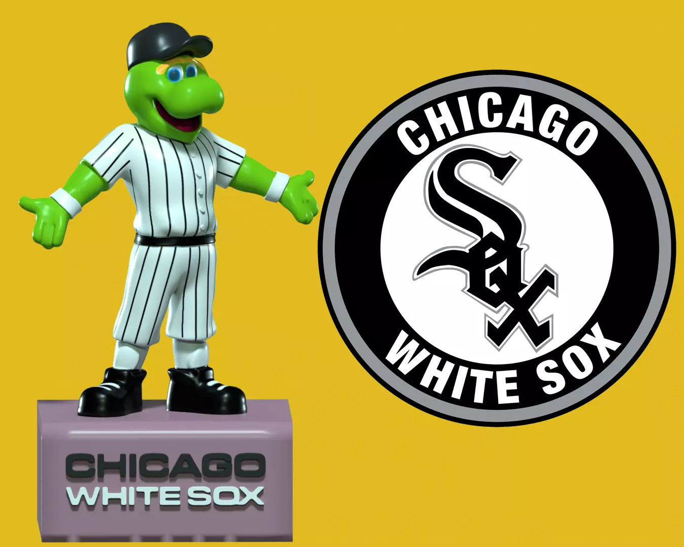 MLB - Chicago White Sox mascot statue - 3d Print 3D print model_0