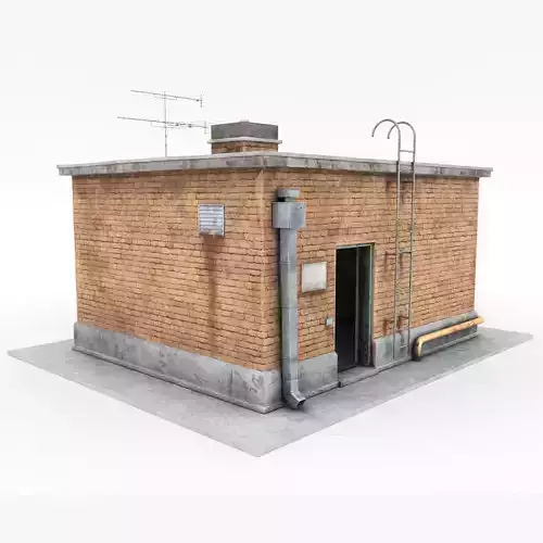 Exit Roof Old Dirty Low-poly 3D model