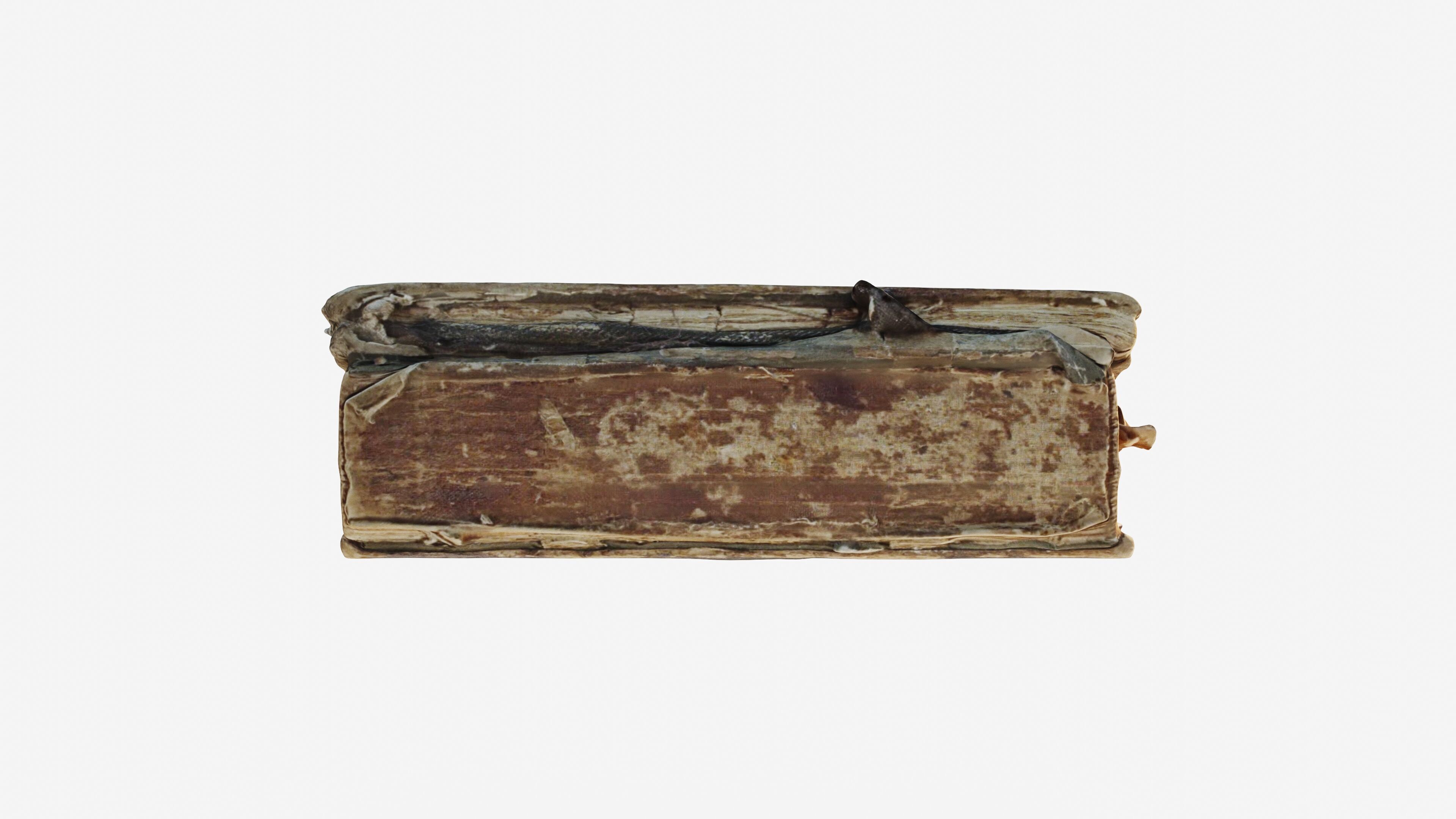 Scanned old damaged book Low-poly 3D model_4