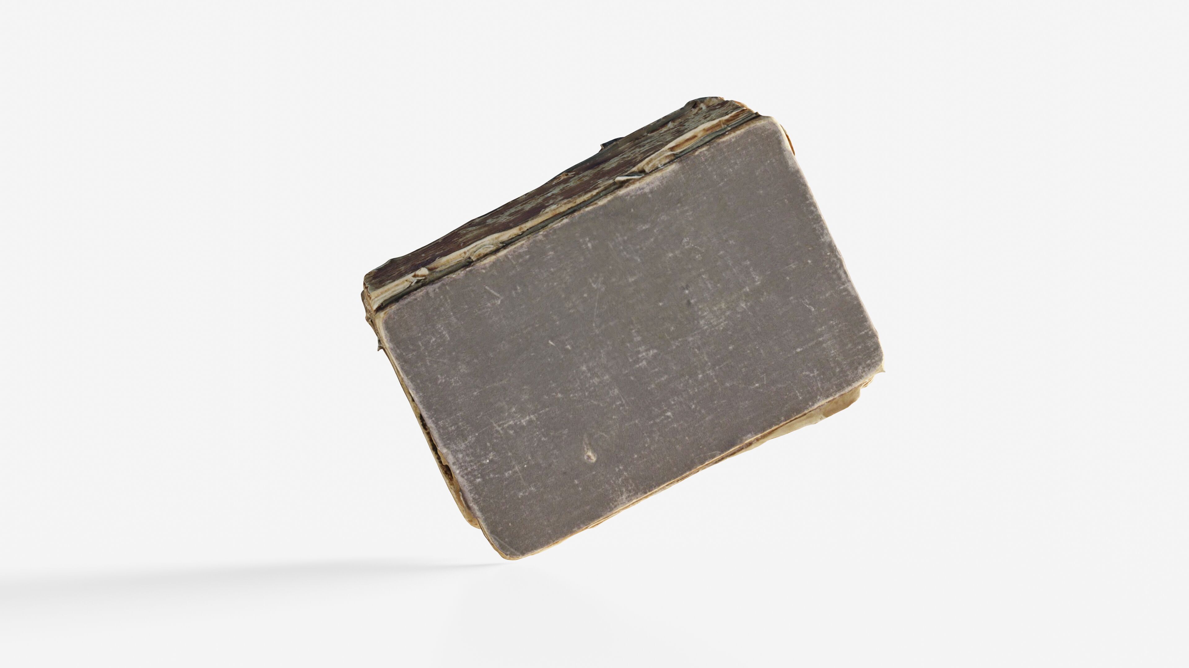 Scanned old damaged book Low-poly 3D model_3
