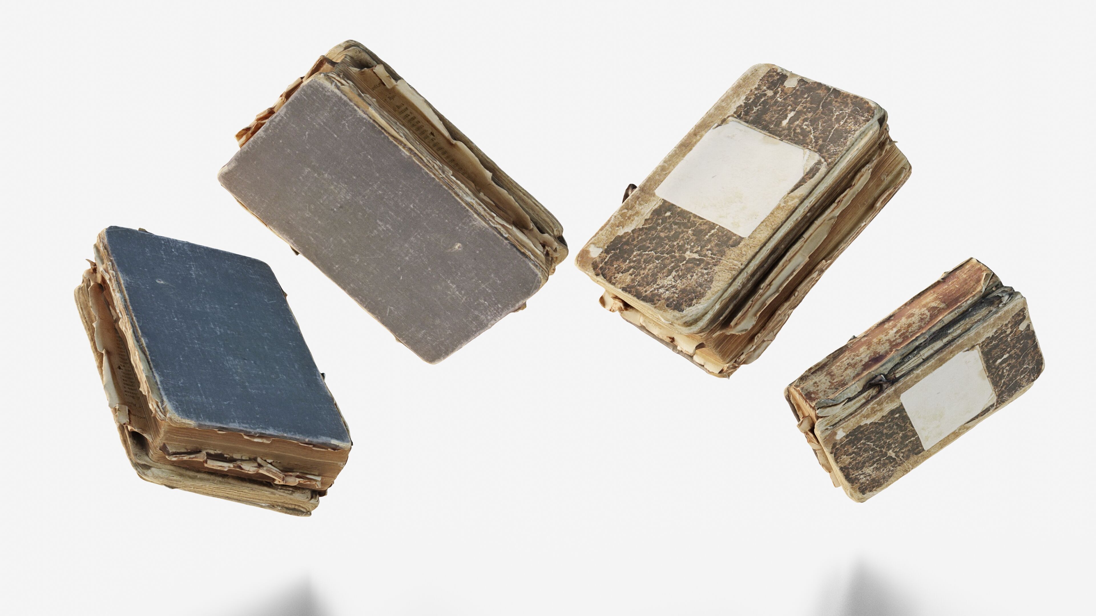 Scanned old damaged book Low-poly 3D model_13