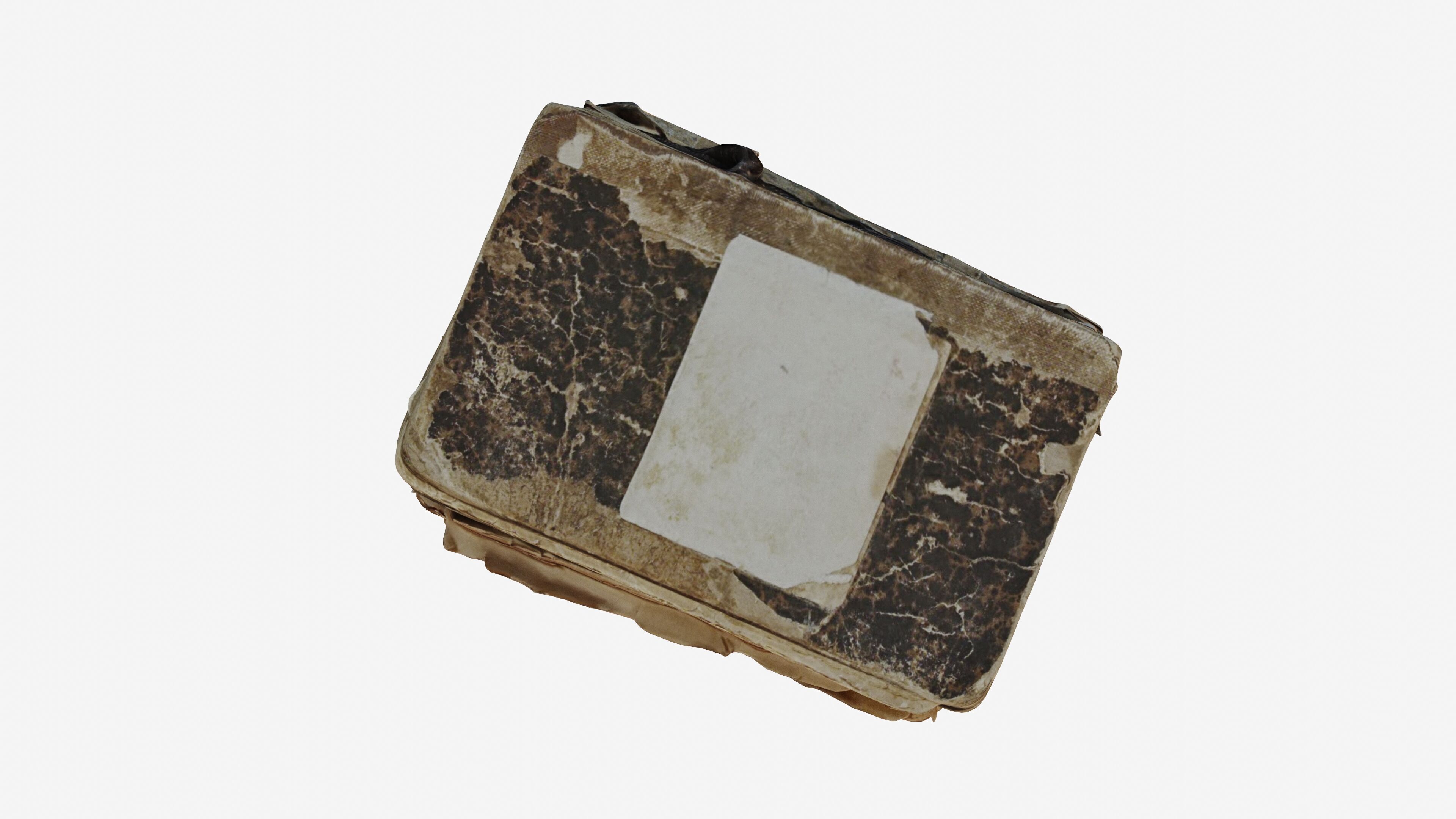 Scanned old damaged book Low-poly 3D model_9