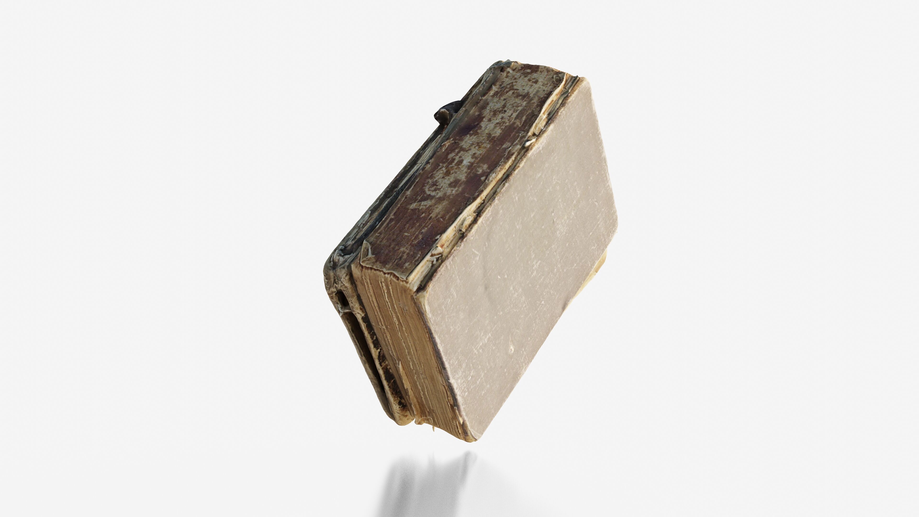 Scanned old damaged book Low-poly 3D model_10