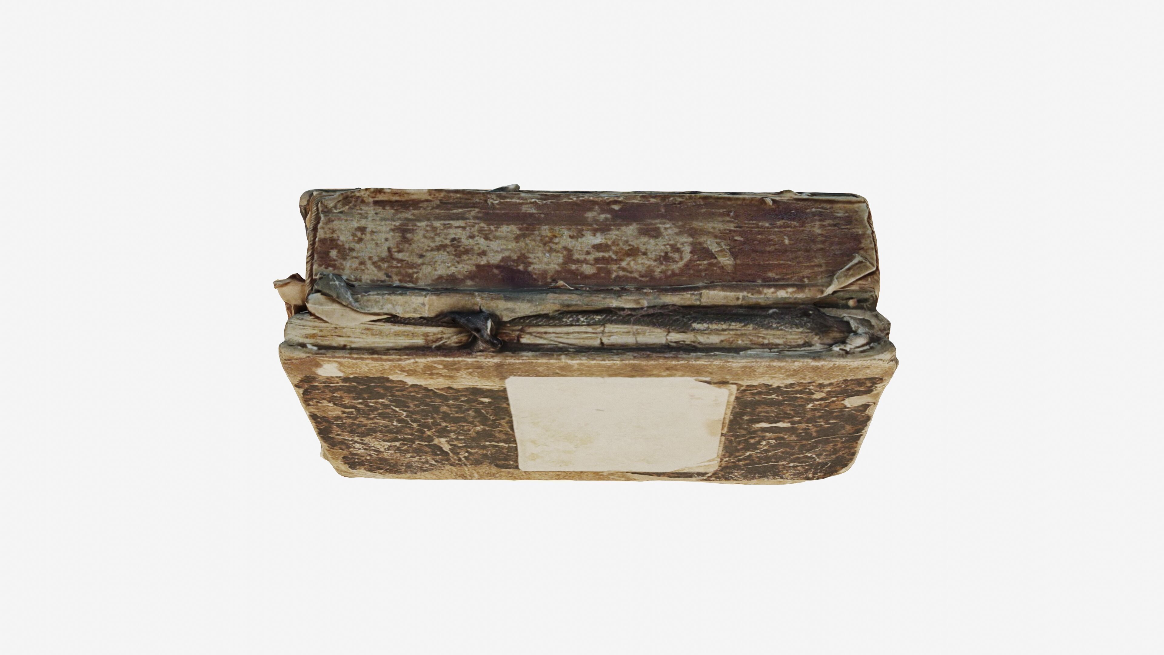Scanned old damaged book Low-poly 3D model_5