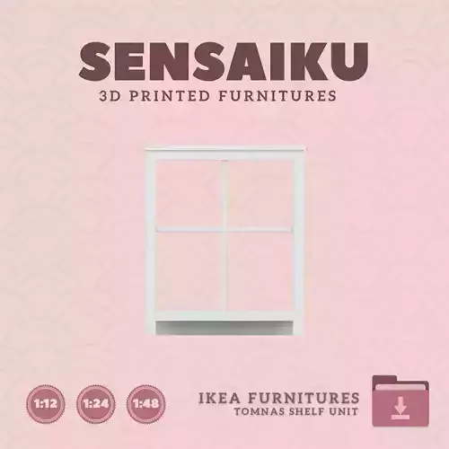 TOMNAS Shelf Unit for Miniature Dollhouse IKEA 3D Print