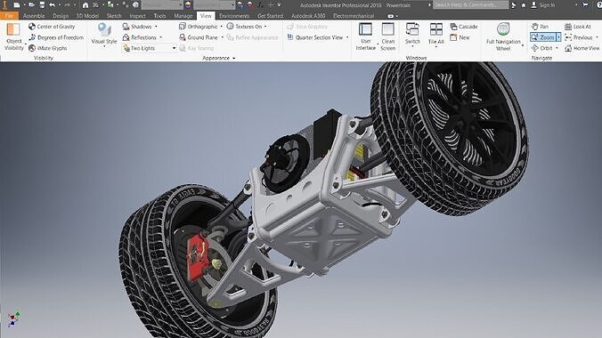 suspension and powertrain 3d model 3D model