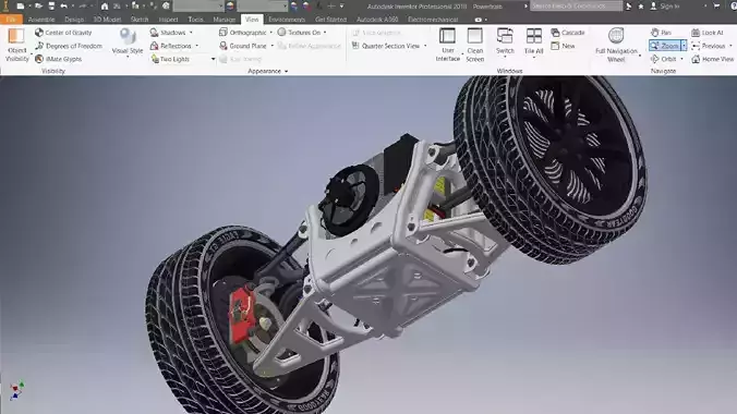 suspension and powertrain 3d model