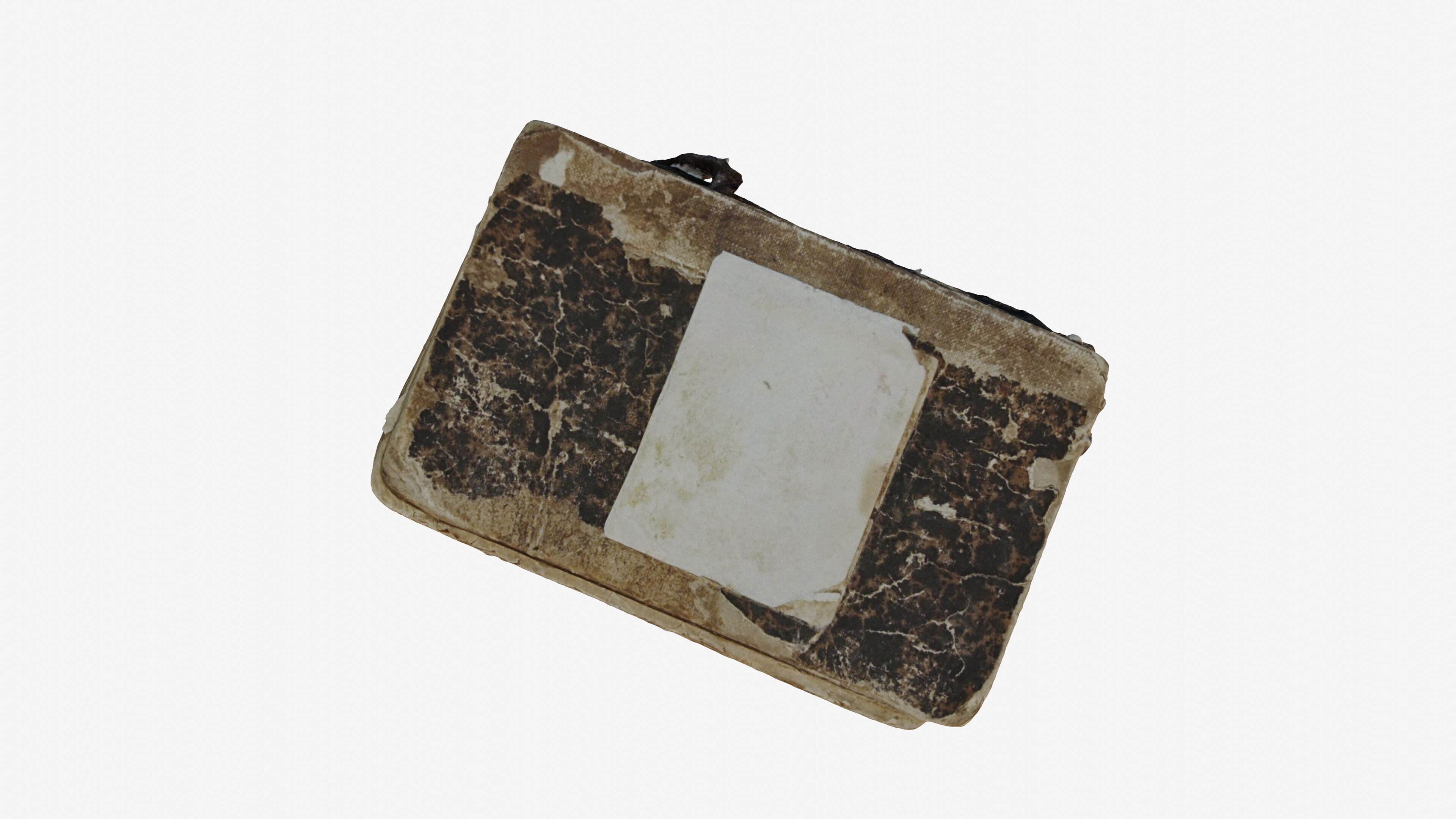 Scanned old damaged book Low-poly 3D model_9