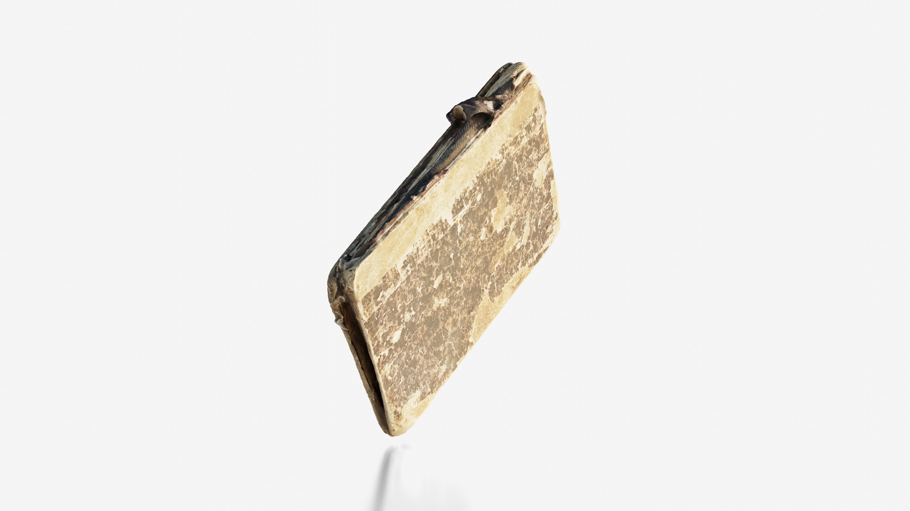 Scanned old damaged book Low-poly 3D model_10