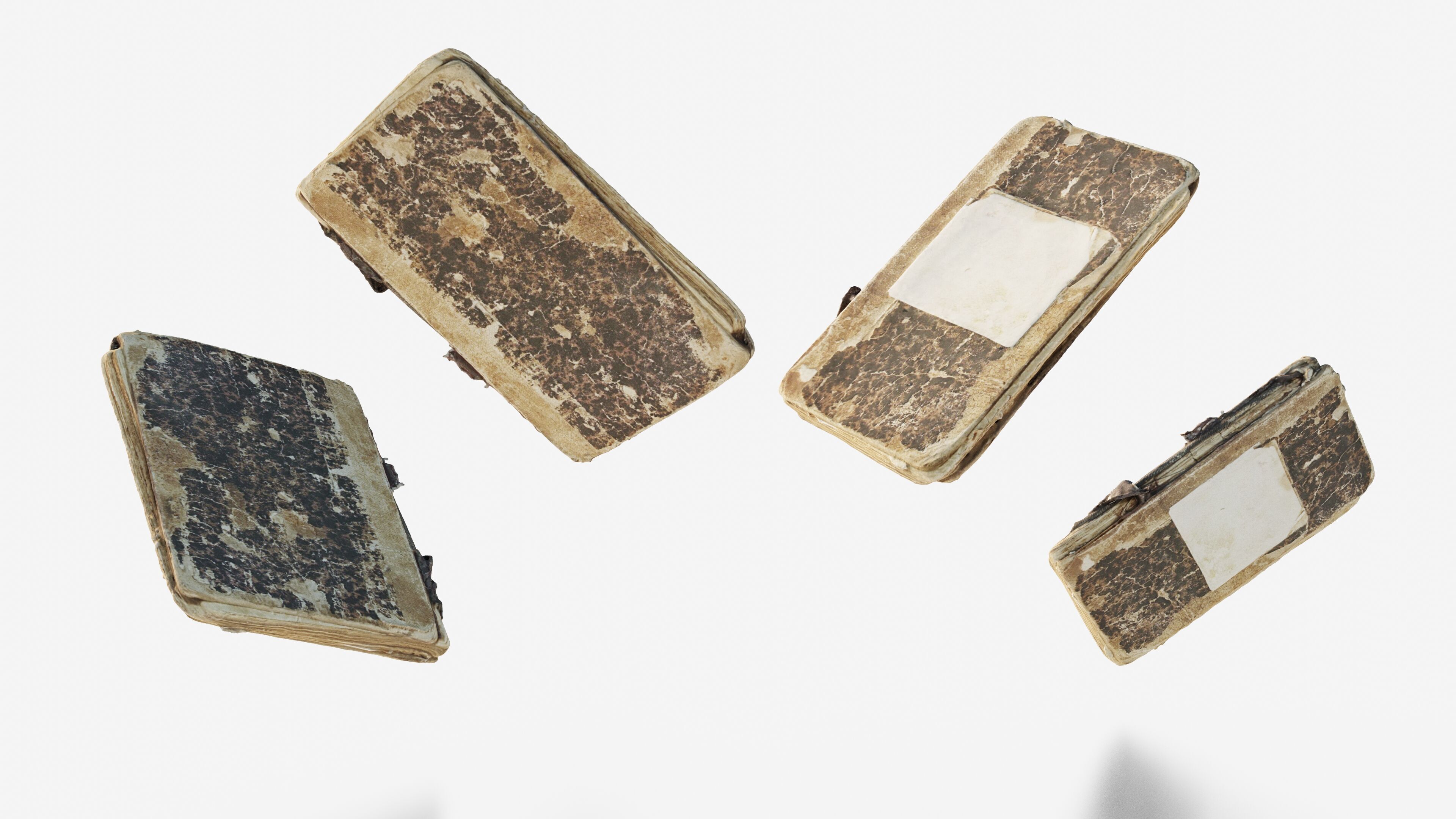 Scanned old damaged book Low-poly 3D model_13