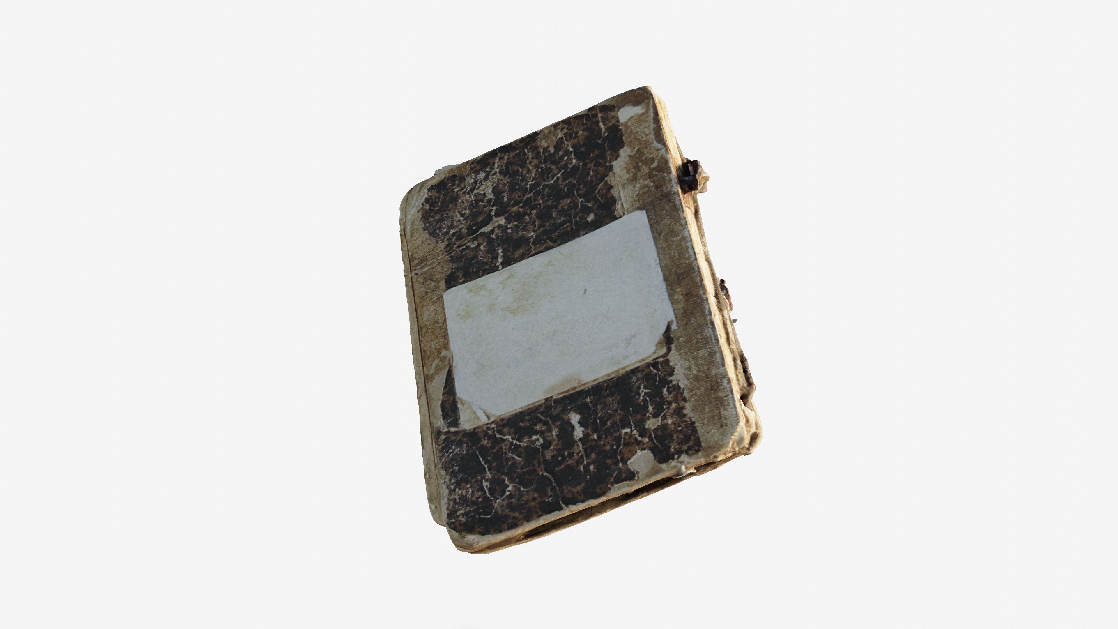 Scanned old damaged book Low-poly 3D model_11