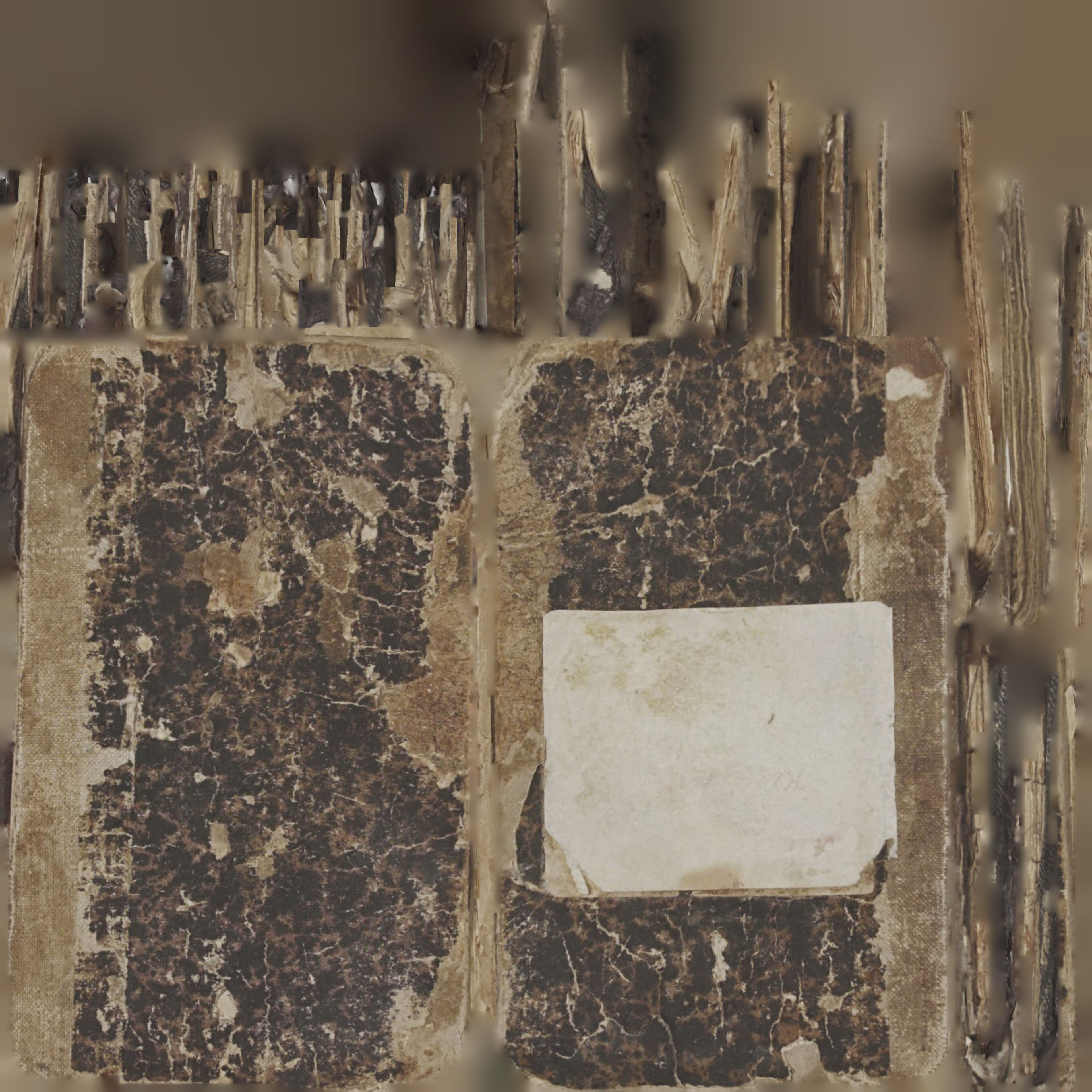 Scanned old damaged book Low-poly 3D model_32