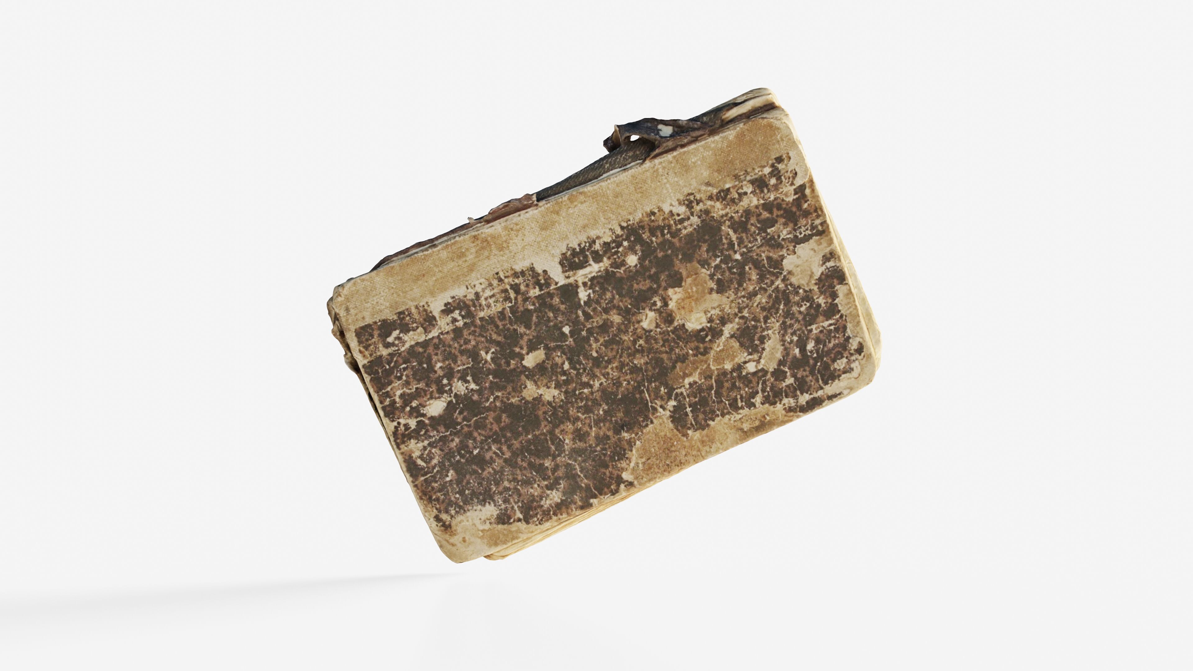 Scanned old damaged book Low-poly 3D model_3