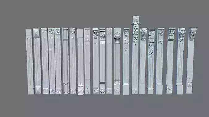 Roman Columns Low-poly 3D model