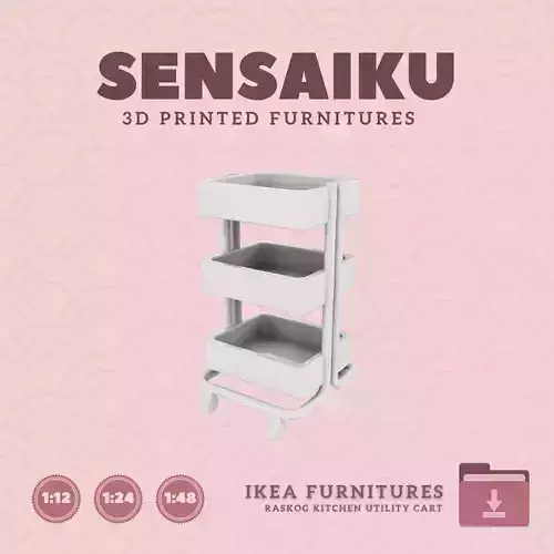 RASKOG Kitchen Utility Cart for Dollhouse IKEA 3D Print