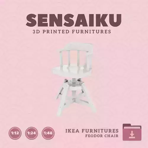 Feodor Chair for Miniature Dollhouse IKEA 3D Print