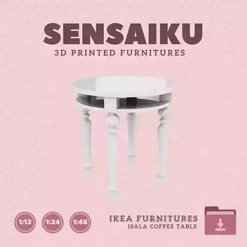 Isala Coffee Table for Miniature Dollhouse IKEA 3D Print