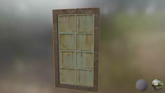 Door 2 - Abondened House or place door Low-poly 3D model