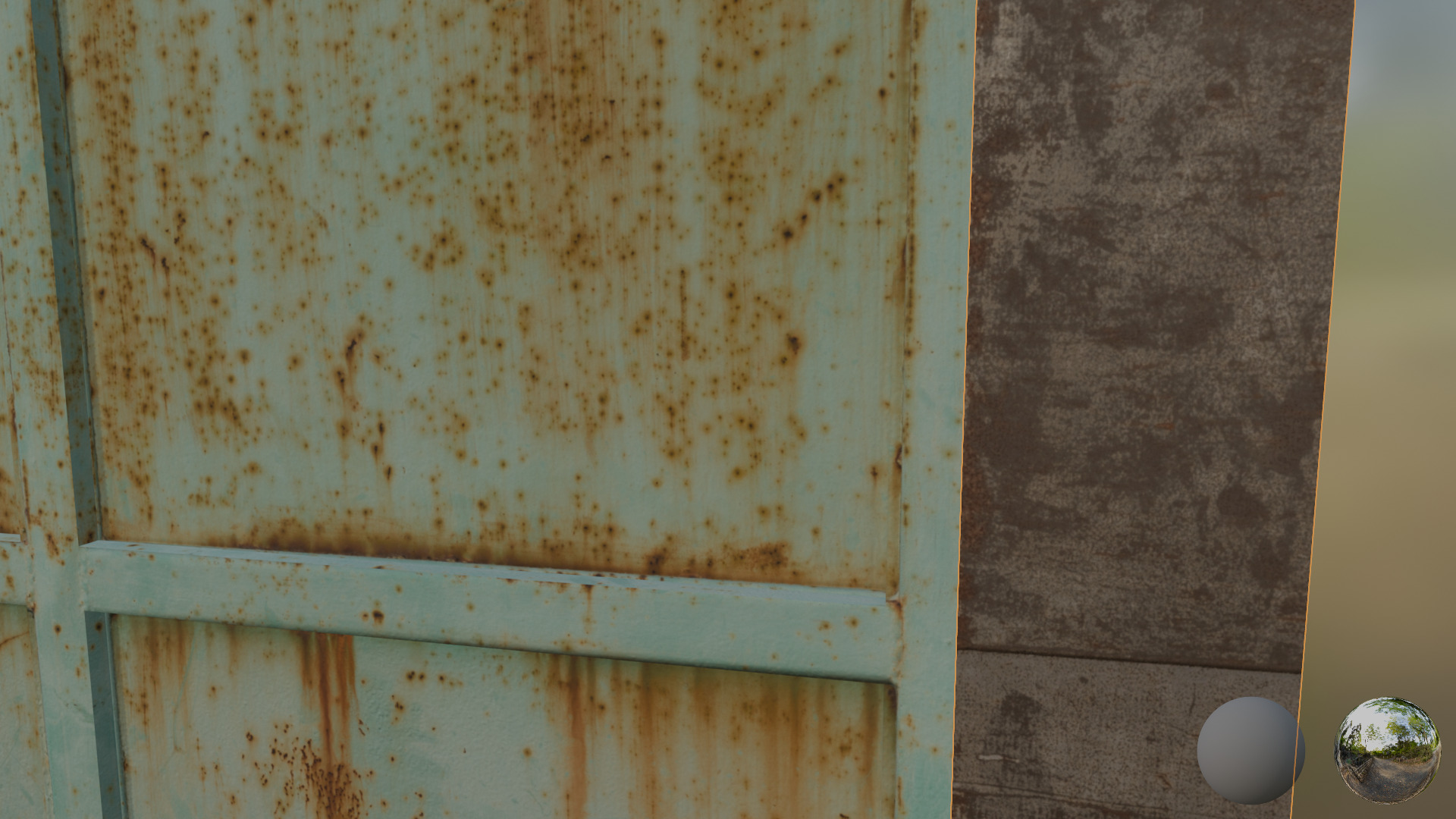 Door 2 - Abondened House or place door Low-poly 3D model_1