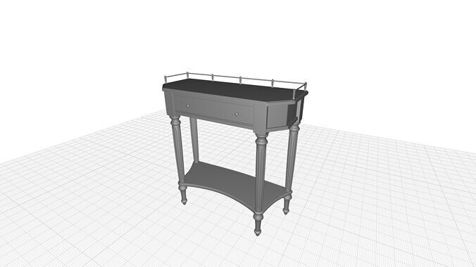 Airanna Console Table 3D model 7