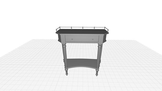 Airanna Console Table 3D model 6