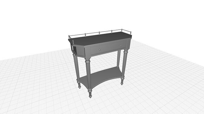 Airanna Console Table 3D model 5