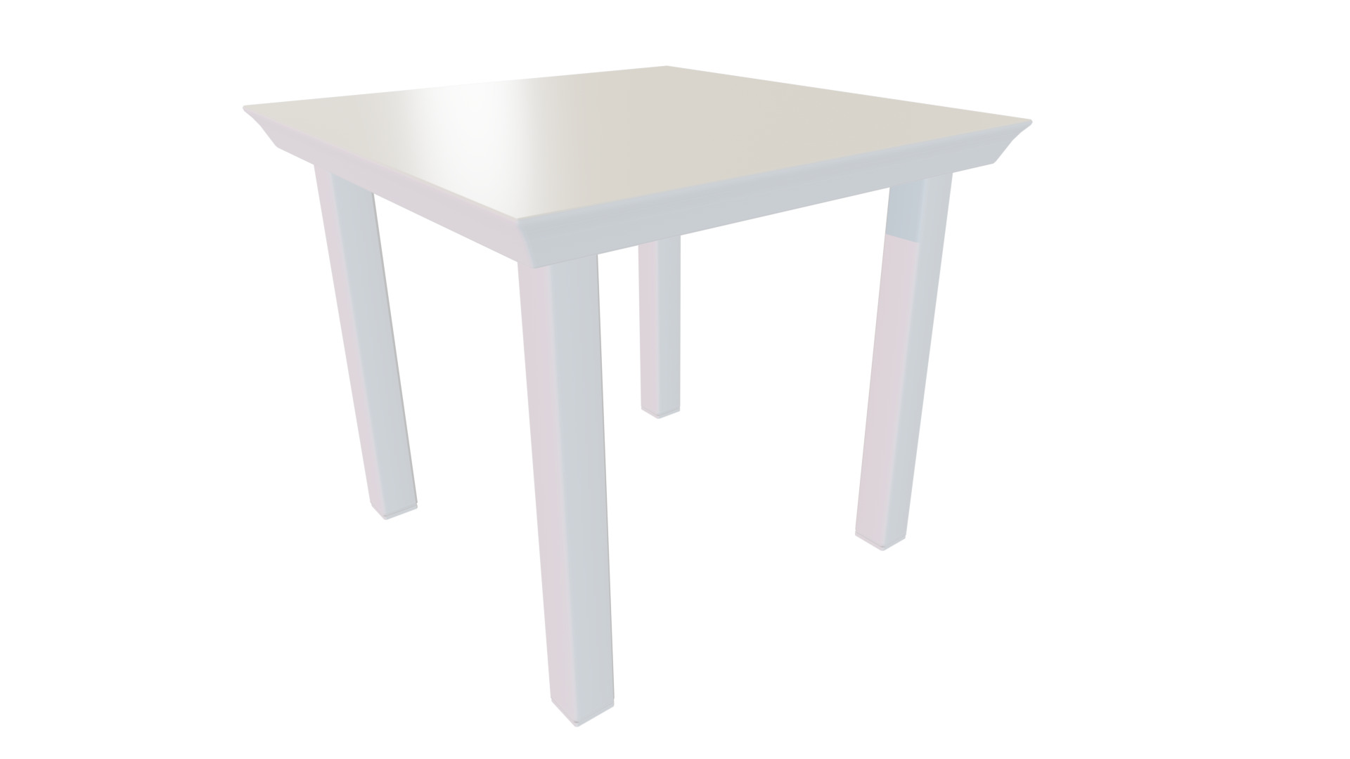 Outdoor Table Low-poly 3D model_5