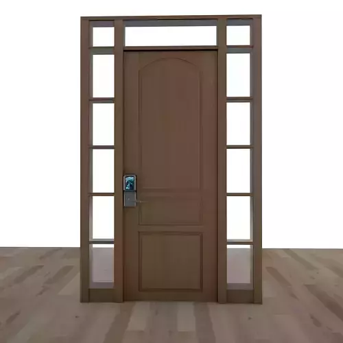 Door with Glass aside 3D model