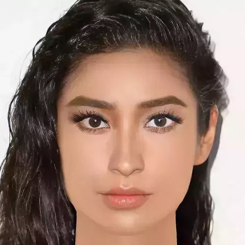 Shay Mitchell Head - No Hair - Low poly head for game