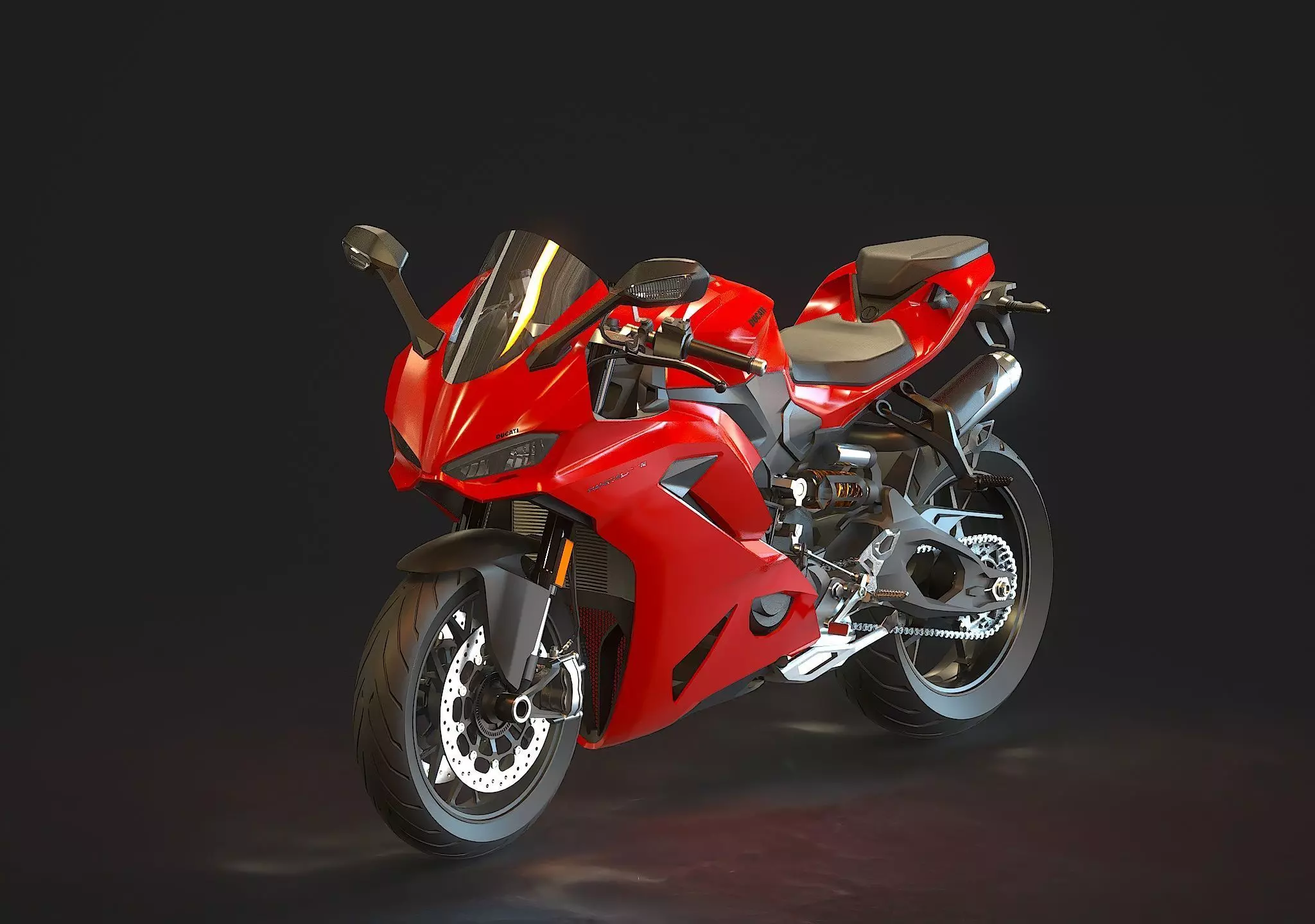 Base model Ducati Panigale V2 2025 3D model_0