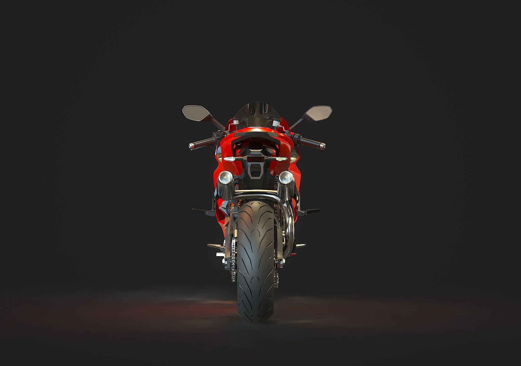Base model Ducati Panigale V2 2025 3D model_7