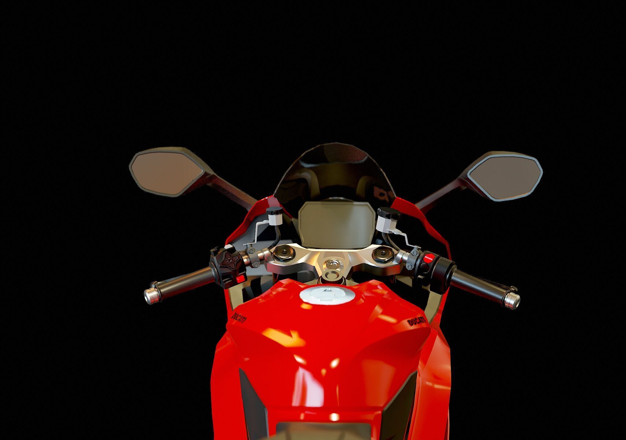 Base model Ducati Panigale V2 2025 3D model_9