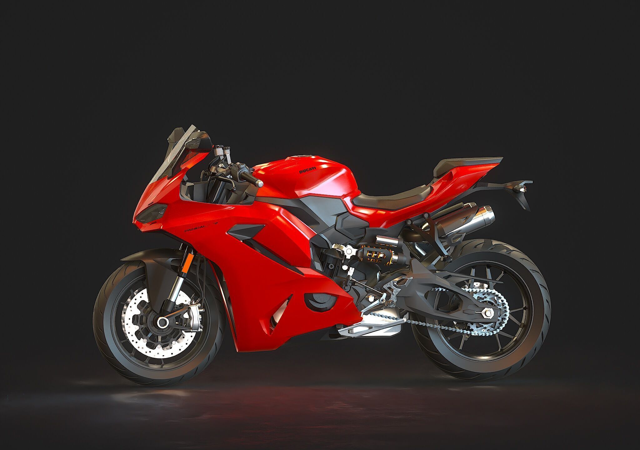 Base model Ducati Panigale V2 2025 3D model_3