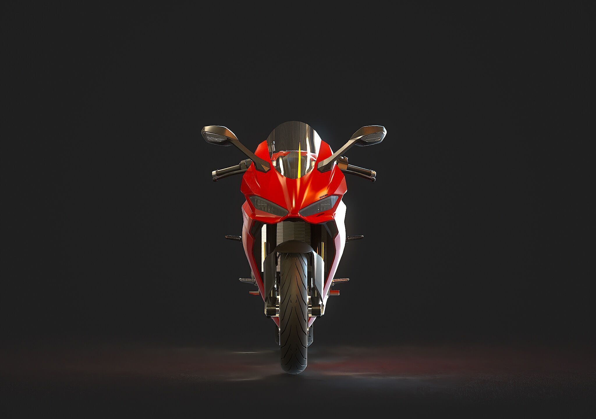 Base model Ducati Panigale V2 2025 3D model_6