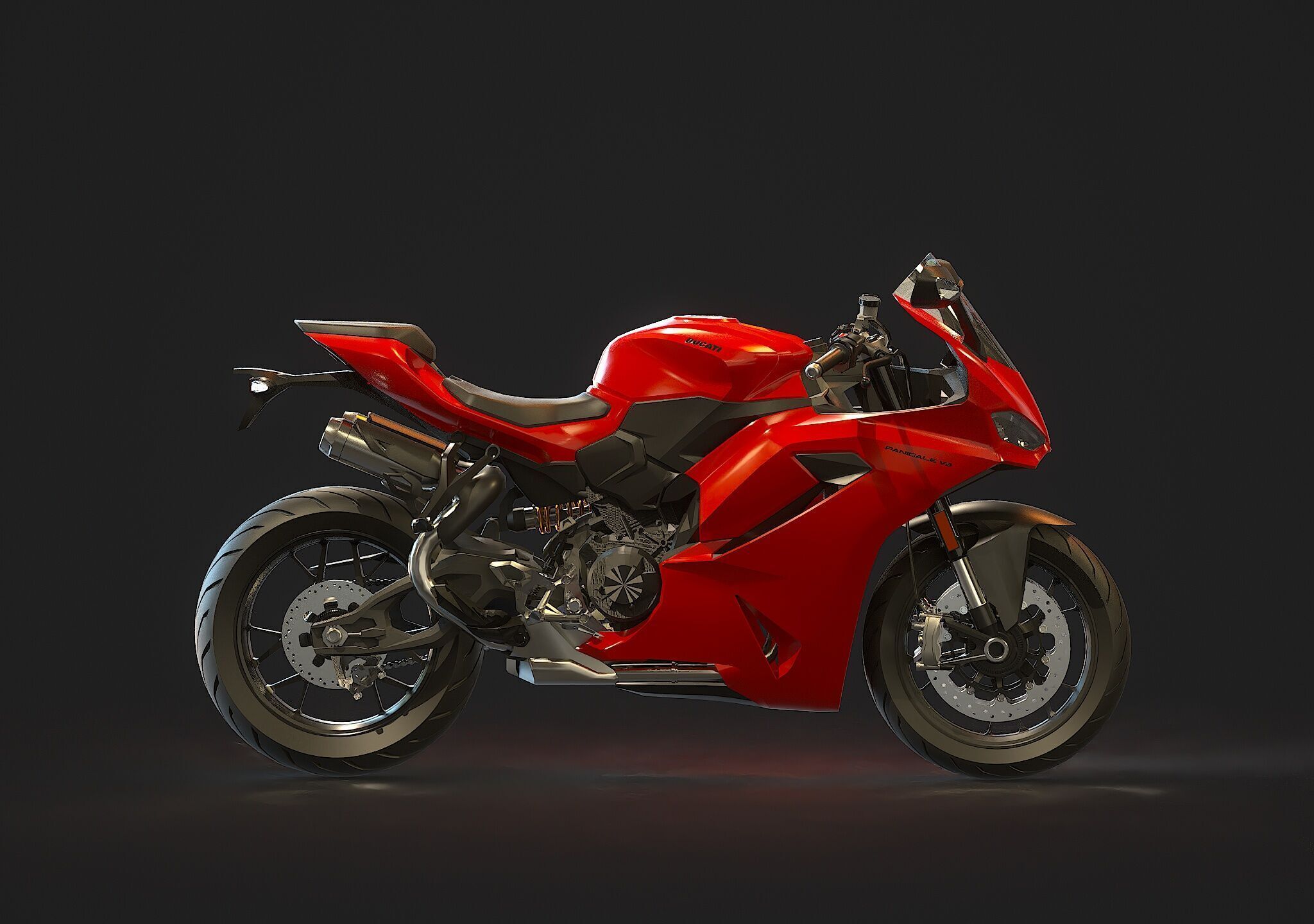 Base model Ducati Panigale V2 2025 3D model_5