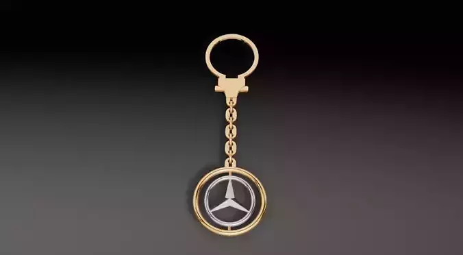 Mercedes-Benz Rotating Logo Keychain