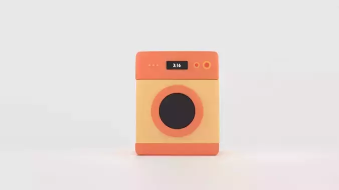 Cartoon washing machine 3D model