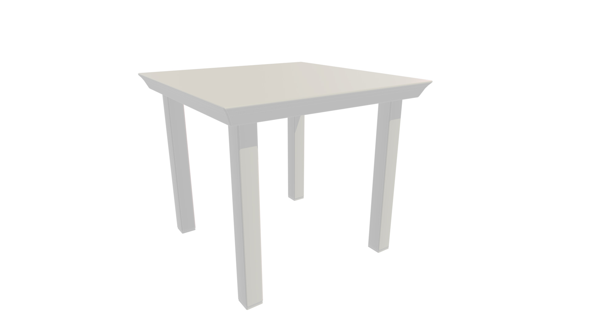Outdoor Table Low-poly 3D model_5