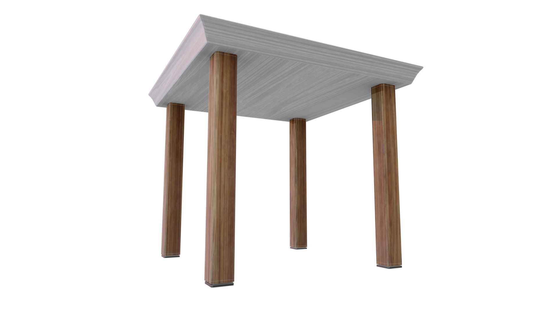 Outdoor Table Low-poly 3D model_4